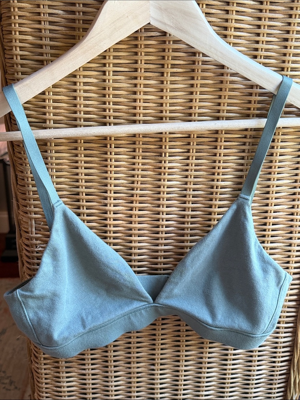 Organic Basics Olive Bralette with Adjustable Straps